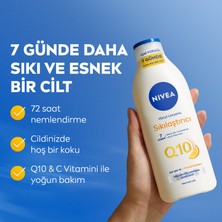 NIVEA Vücut Losyonu Q10 + C Vitamini 250ml, 48 Saat Vücut Nemlendirme, 10 Günde Sıkılaşma, Normal Ciltler için, Vücut Bakım