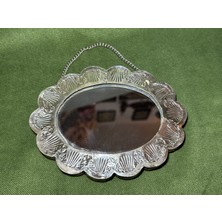 Gümüş Duvar Aynası 14 cm 11 cm 1 cm Ölçülerinde