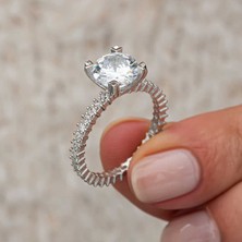 Stillove Gümüş Tektaş Tamtur Kadın Yüzük