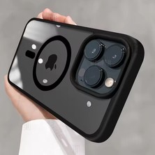 Iphone 15 Pro Uyumlu Kılıf Magsafe ve Şeffaf Lens Koruyuculu
