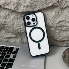 Iphone 15 Pro Uyumlu Kılıf Magsafe ve Şeffaf Lens Koruyuculu