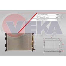 VEKA-16-2137B - Su Radyatoru Brazıng Hyundaı I30 (Gd) 1.6 Gdı A-T Ac+/- 2011-