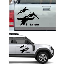 Hunter Avcı Sticker -4x4 Offroad Sticker - Araba -Oto - Motosiklet - Etiket 01966