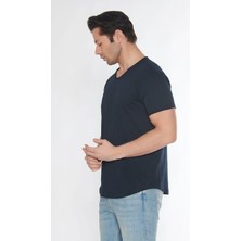 Black Horn Erkek Geniş Yaka %100 Pamuk Salaş T-Shirt