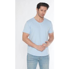 Black Horn Erkek Geniş Yaka %100 Pamuk Salaş T-Shirt
