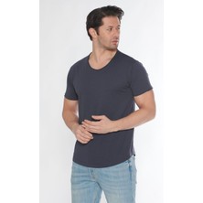 Black Horn Erkek Geniş Yaka %100 Pamuk Salaş T-Shirt