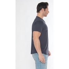 Black Horn Erkek Geniş Yaka %100 Pamuk Salaş T-Shirt