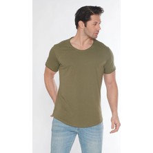 Black Horn Erkek Geniş Yaka %100 Pamuk Salaş T-Shirt