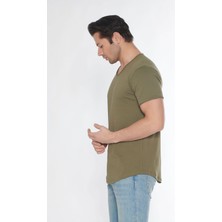 Black Horn Erkek Geniş Yaka %100 Pamuk Salaş T-Shirt