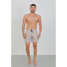 Akbeniz Erkek Fermuarlı Cepli Deniz Şortu Bej