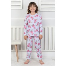 Cute Flamingo Desenli Kız Çocuk Pijama Takımı