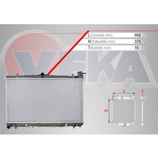 VEKA-16-2115B - Su Radyatoru Brazıng Hyundaı Elantra 1.6i A-T 1995-2000