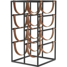 Trend 8 Li  Metal Taba Derili Modern Şaraplık Viski Şampanya Içki Standı