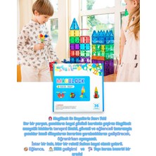 Magblock 36 Parça Manyetik Yapı Blokları - Tamamı Mıknatıslı - Destekleyici Set - Tüm modellerle uyumlu.