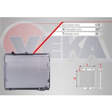 VEKA-16-3011B - Su Radyatoru Brazıng Mıtsubıshı L 200 (K3T,K2T,K1T,K0T) 2.5 D M-T 1986-1996