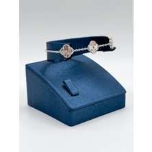 Taşsız 3’lü Büyük Yonca Kadın Gümüş Bileklik