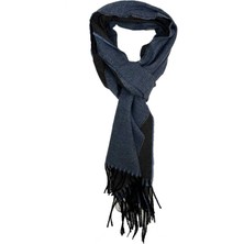 Mavi - Gri Çift Taraflı Erkek Kaşkol K623