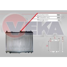 VEKA-16-1922 - Su Radyatoru Mekanık Ford Fıesta Vıı 1.4 A-T Ac+/- 2012-