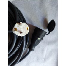 Elektrikli Araba Sarj Uzatma Kablosu Topraklı %100 Bakır 3x2,5mm Ttr Öznur Kablo Siyah