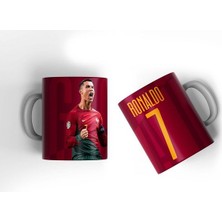 Cistiano Ronaldo Portekiz Milli Takım Formalı Tasarım Baskılı Kupa Bardak