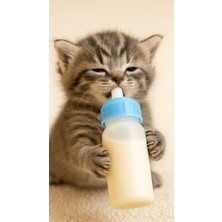 Yavru Kedi Köpek Biberon Seti Yedek Emzikli 50 ml Kedi Biberonu