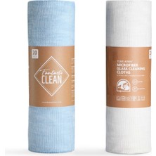 Fantasti Clean Rulo Mikrofiber Cam Bezi 30x40 cm 20 Yapraklı Mavi