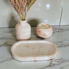 Nevhan Sanat Ev Dekoru & Bebek Pampas Vazo, Tepsi ve Mum Seti