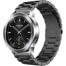 Tagomoon Xiaomi Watch S1 / S1 Pro / S1 Active / S2 / S3 ile Uyumlu Kordon Baklava Model Paslanmaz Çelik Metal Kayış