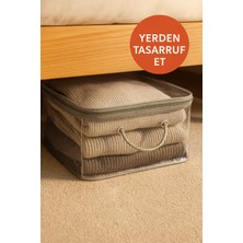 Pratik Saklama Hurcu 28X32X15 cm - Katlanabilir, Fermuarlı, Yatak Altı & Dolap Içi Hurç