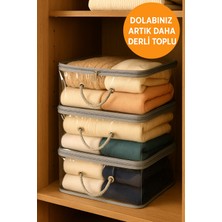 Pratik Saklama Hurcu 28X32X15 cm - Katlanabilir, Fermuarlı, Yatak Altı & Dolap Içi Hurç