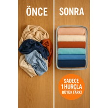 Pratik Saklama Hurcu 28X32X15 cm - Katlanabilir, Fermuarlı, Yatak Altı & Dolap Içi Hurç