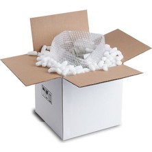 50X30X30 cm Çift Oluklu  A-Box Taşıma Kolisi 10 Adet - Beyaz