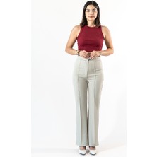 Çimalı Düğmeli Pantolon