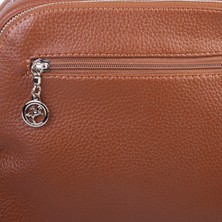 Nas Bag Kadın Çok Gözlü Çapraz Çanta Taba Lopez