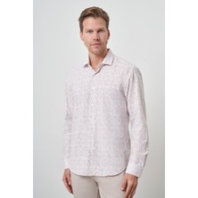  Erkek Kiremit Trend Dynamic Fit Italyan Yaka Gömlek