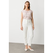 Ekol Beş Cep Dar Paça Pantolon Ekru 02146