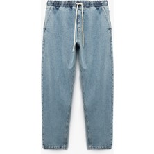 Koton Pamuklu Cep Detaylı Beli Bağcıklı Jean Pantolon