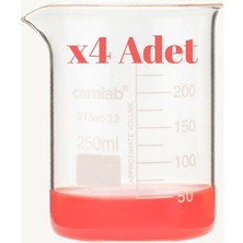 Camlab Cam Beher 250 ml Boro 3.3 / 4 Adet