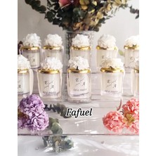 10 Adet Shot Bardak Kapaklı Etiketli Mum Söz Nikah Düğün