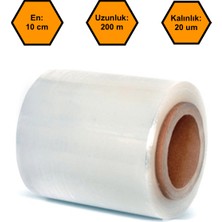 10 cm x 200 Metre Streç Film, 20 Micron Kalınlık