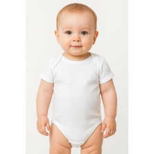 %100 Pamuk Kısa Kollu Çıtçıtlı Zarf Yaka 4'lü Bebek Body
