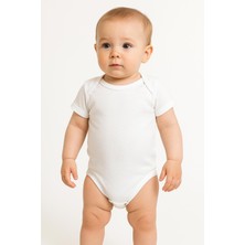 %100 Pamuk Kısa Kollu Çıtçıtlı Zarf Yaka 4'lü Bebek Body