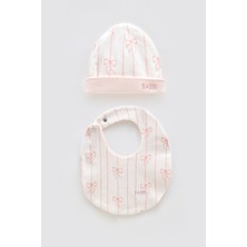 Yenidoğan Önlük & Şapka Seti - Kurdele / Pembe