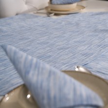 Kesene Göre 2 Parça Buz Mavisi Sofra Sunum Seti 1 Adet Üçgen Runner 50x150 cm - 1 Adet Dikdörtgen Runner 50x150 cm