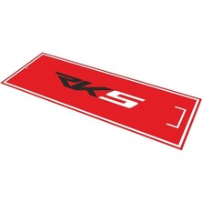 Rks Uyumlu Kırmızı Desenli 80 x 220 cm Kaydırmaz Motosiklet Halısı