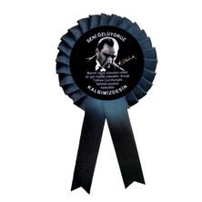 Yıldız Kurdela Ankaraa 10 Kasım 1938 Mustafa Kemal Atatürk' Lü Kurdela , Kurdale Kurdela Yaka Kokartı Kokart Rozet