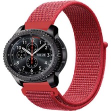Tagomoon Samsung Gear S3 Frontier Akıllı Saat Uyumlu Spor Kumaş Desenli Cırt Cırtlı Kordon Kayış