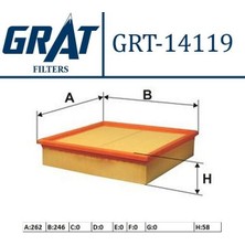 GRAT-14119 - Hava Fıltresı ( Opel : Omega B 2.0 2.2 2.5 2.5td 2.6 3.0 94-03)