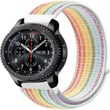 Tagomoon Samsung Gear S3 Frontier Akıllı Saat Uyumlu Spor Kumaş Desenli Cırt Cırtlı Kordon Kayış