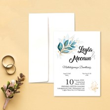 Otuz9 Beyaz Zarflı Davetiye Düğün - Nişan - Kına - Nikah (100 Adet)